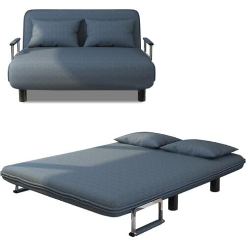 Folding Sofa Bed Armchair Sleeper Leisure Recliner Fabric Breathable Lazy Sofas Single Living Room Lounge Chair Bed