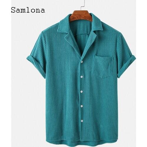 Plus Size 3xl Men Fashion Shirts 2021 Single-Breasted Tops Patchwork Stripe Blouse Latest Summer Casual Shirt Sexy Mens clothing