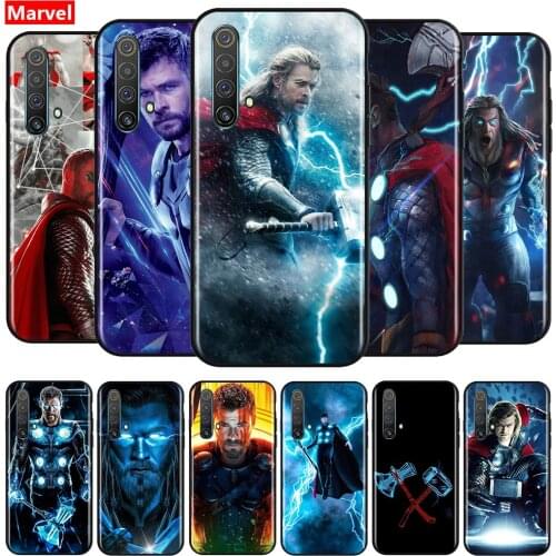 Marvel Avengers Super Hero Thor For OPPO Reno A 2 3 4 5 Z ACE Z/F/SE/Lite 10 X ZOOM 5 PRO Plus Pro (4G/5G) Black Phone Case