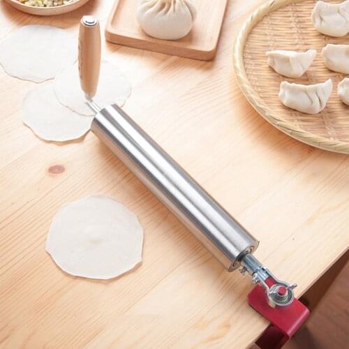 Stainless Steel Rolling Pin Non-stick Pastry Dough Roller Baking Pizza Cookie Making Tool Dumpling Skin Pelmeni Making Machine