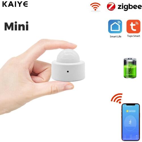 Zigbee 3.0 Tuya Smart PIR Motion Sensor Mini Human Movement Sensor Built In Battery Smart Life Alexa Echo Home Security System
