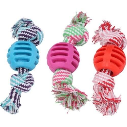 Pet Dog Toys Dogs Chew Teeth Clean Outdoor Traning Fun Playing Rope Ball Toy for Large Small Dog Cat Pet Supplies
