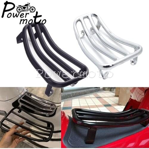 Black/Chrome Rear Luggage Rack Foot Pedal Bracket Holder For VESPA Sprint 150 125 Primavera 150 Primavera 125 2017 2018 2019
