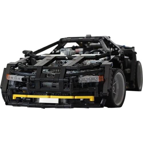 MOC Super Cool Black Racing Car Sports Car Building Blocks Model High-tech Vehicle Bricks Set Children Kids Speed Toys Gifts