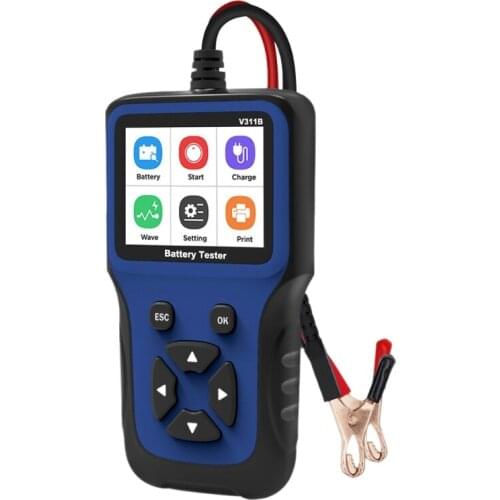 Car Battery Tester for 12V Car Battery Analyzer 100 to 2000 CCA for Lead-acid AGM GEL EFB Battery USB Print