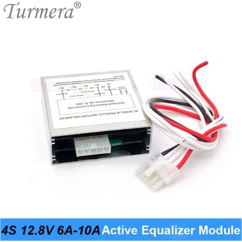 Turmera 4S 12.8V 6A 10A Active Equalizer Module for 3.2V 280Ah 310Ah Lifepo4 Battery and 3.7V 18650 Lithium Batteries Pack Use