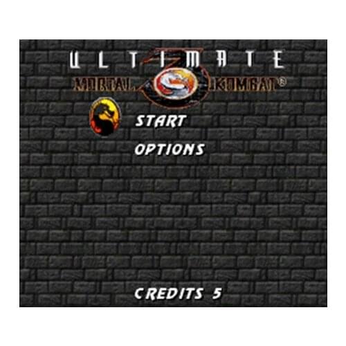 Ultimate Mortal Kombat 3 NTSC Version 16 Bit 46 Pin Big Gray Game Card For USA Game Players