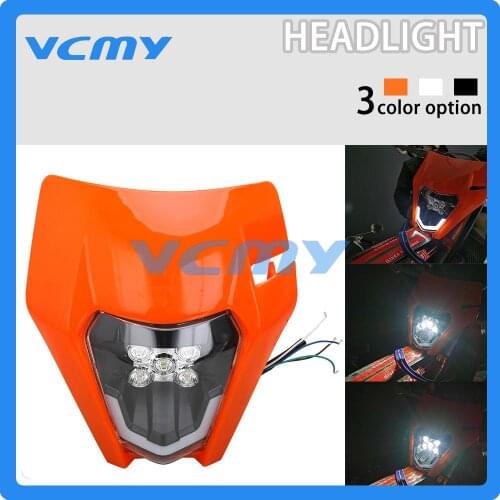 Motorcycle Universal New LED Headlight Headlamp Head light Lamp For KTM EXC SX SXF XC MX SMR 125 250 300 350 Enduro Supermoto