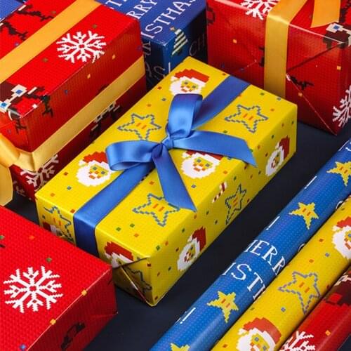 6pcs Christmas Packaging Papers Childrens Cartoon Christmas Gift Packaging Paper Packaging Papers