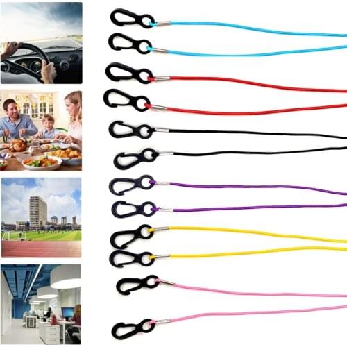 Mask Hanging Rope Elastic Mask Hanging Rope Face Mask Lanyard Mask Holder Adjustable Hanging Rope Two Hooks Adult Kid