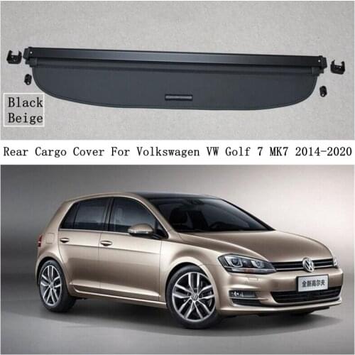 Rear Cargo Cover For Volkswagen VW Golf 7 MK7 2014-2020 Privacy Trunk Screen Security Shield Shade Black Beige Auto Accessories