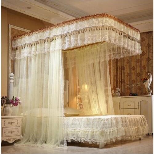 Bed Curtain Lace Insect Bed Canopy Netting Canopy Palace Mosquito Net Furniture 3 Door Open Bedding Netting