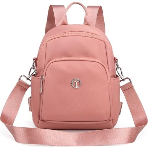 Female Pack High Quality Nylon Backpack Fashion Bagpack Shoulder Back Bag Simple Backpacks for Girls Portable Bookbag