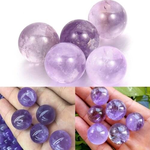 1Pc Natural Amethyst Quartz Sphere Big Pretty Crystal Ball Healing Purple Stone