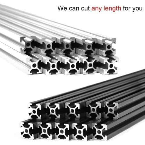 2 Pieces 636.5mm T Slot 6mm CNC European Standard Rail Aluminum Extrusion Profile