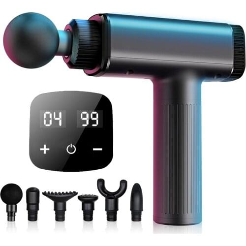 30 Speed LCD Display Massage Gun Touch Screen Deep Tissue Percussion Muscle Massager Relief Body USB Massager Fascia Gun