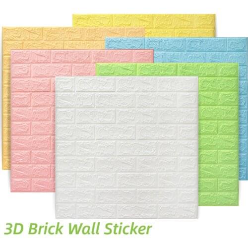 3D Brick Wall Sticker Waterproof Moisture-proof Wall Stickers Room Wall Decoration DIY Home Decoration Self-adhesive Wallpaper