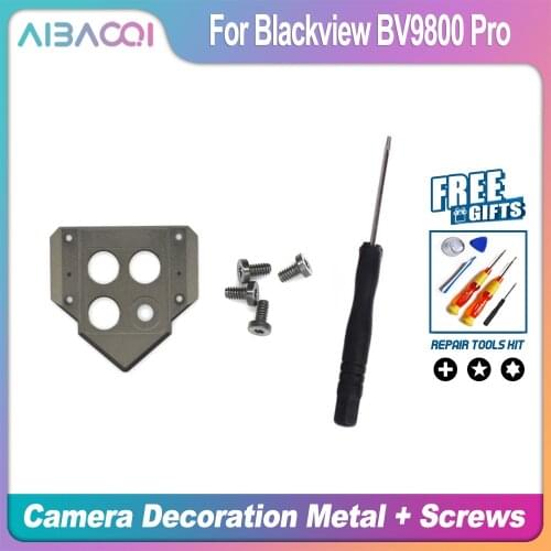 AiBaoQi New Original Rear Camera Garnish Decorative+Screws Accessories For 6.3 inch Blackview BV9800 Pro Smartphone