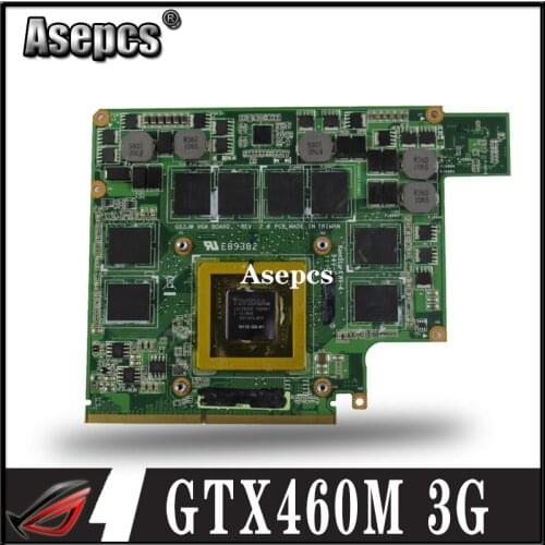 Asepcs GTX460M 12 memory G53S G73S G53SX G53SW G73SW G73JW notebook Graphic Video VGA Card 3G For Asus G73JW G53JW G73 G53