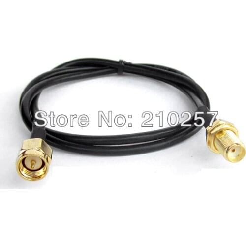 Free Shipping 10pcs Sma Male to Female Connector Coaxial Wireless Router AP Extension Cable RG174 Cord 50CM
