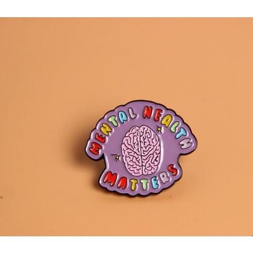 Mental Health Problem Brooch Soft-colored Body Organ Badge Anxiety Self-care Pin