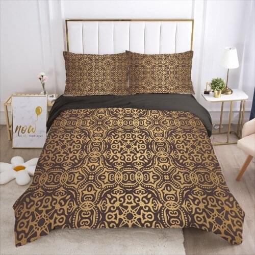 3D Black Luxury Duvet Cover Set Bedding Sets Comforther Cases Quilt Covers Pillow shams Queen Full Twin Single Size Bed Linen