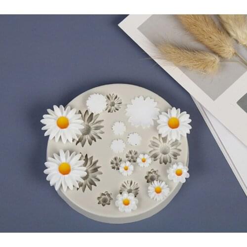 Floral Resin Mold Rose Flower Daisy Flower Pendant Silicone Mold Jewelry Tools A0NF