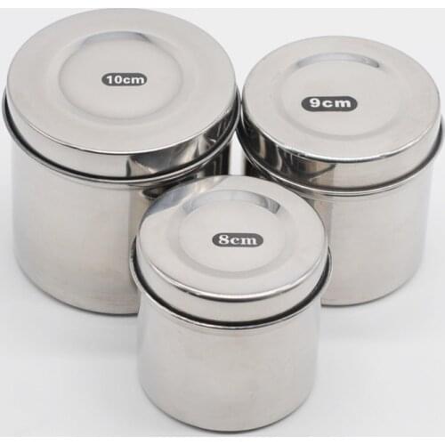 Stainless Steel Cotton Ball Gauze Tampon Jar Holder Dispenser For Dentistry Lab Supplies