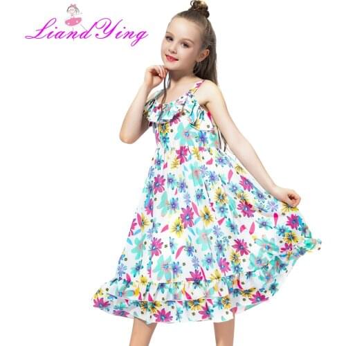 Dresses for Girls Summer Floral Clothes Princess Dresses Infant Vestdio Children Flower Dress 2-12 Years Girls Kids Dresses