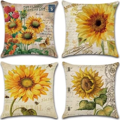 Rose Sun Flower Throw Pillow Hugging Pillow Cover Sofa Car Interior Suitable Pillow Hugging Pillow Cover