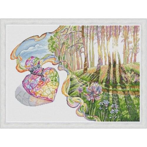 Breath of Love-Magic Bottle counted cross stitch package flower aida 22ct 25ct 18ct 14ct 11ct people kit embroidery
