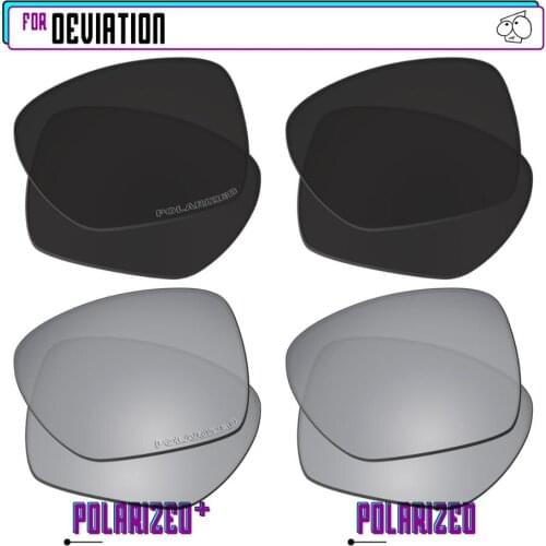 EZReplace Polarized Replacement Lenses for - Oakley Deviation Sunglasses - BlkSirP Plus-BlkSirP