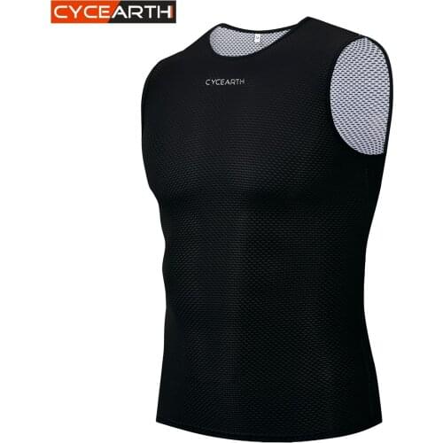 CYCEARTH 2018 Men Cycling Jerseys Dry Mesh Sleeveless Clothing Road MTB Bike Underwear Outdoor Sports Shirt Jerseys Base Layer