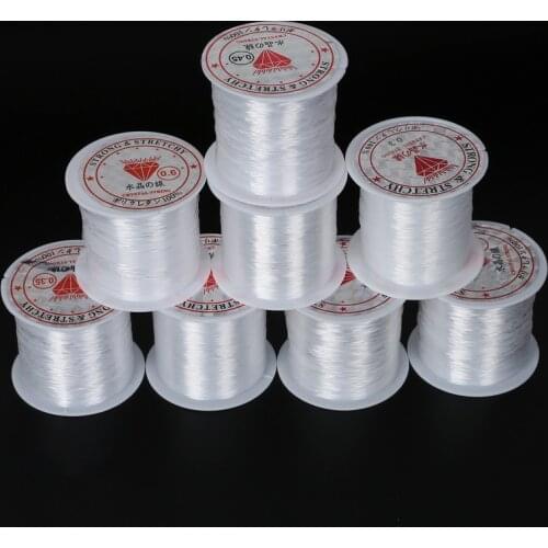 White Multi-size Transparent Fish Line Wire Nylon String Beading Cord Thread for Jewelry Necklace Making Accessories