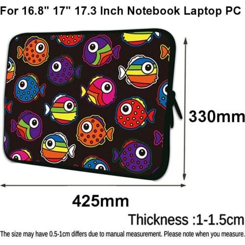 Wholesale Hot Notebook Chromebook Neoprene Bag Cover Case 17.3 Inch Sleeve Laptop Case Prints New Arrival 17 16.8 Computer Bags
