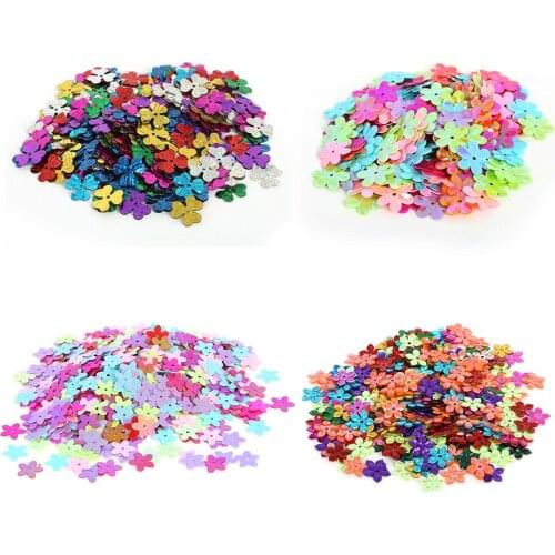 Multi-size Flower Shape PVC loose Sequins For Crafts Paillette Sewing Garment Bags Shoes DIY Accessories