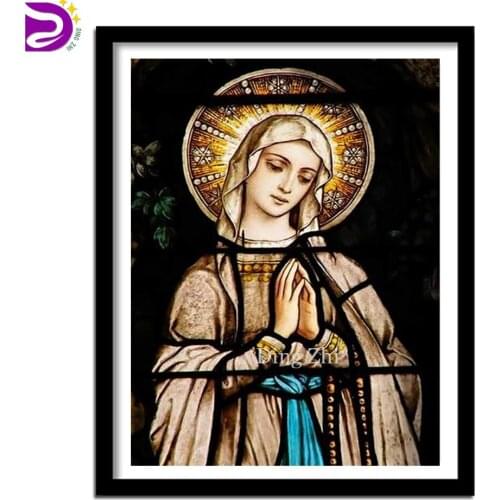 Religious Diamond Painting Portrait Of Maria 5D Diy Full Square Round Drill Mosaic Embroidery Wall Decor Rhinestone Cross Stitch