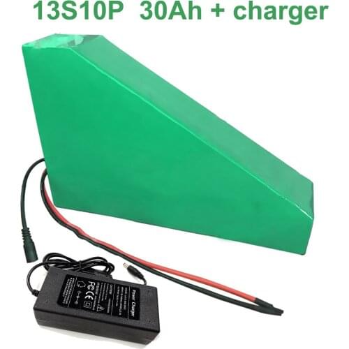 With charger 48V 30Ah 13S10P 18650 Li-ion Battery Pack E-Bike Ebike electric bicycle 330*310*200*70*70*45mm