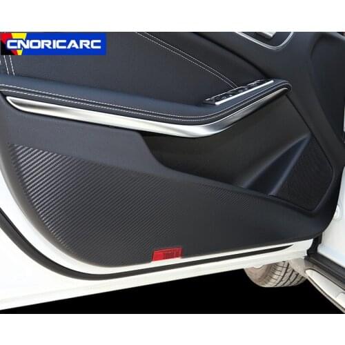 Car Styling Door Anti-kick Decoration Protective Sticker For Mercedes Benz GLA X156 2013-17 Carbon Fiber Anti-Dirty Pad Decals
