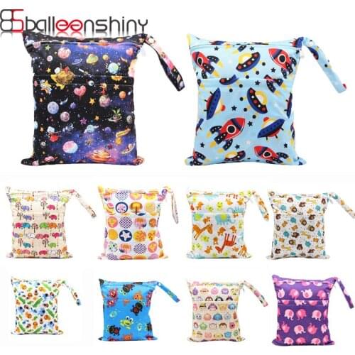 Diaper Bag Nappy Bag Insert Two Zippered 30*36cm Fashion Baby Waterproof Multifunctional storage bag Trolley pendant Portable