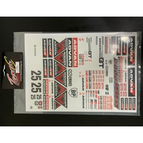 TC902 1/10 Scale Rc Toys Car Spoon/Castrol/Mugen/Advan Transparent Sticker A4 Size