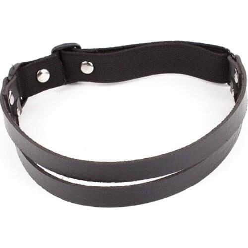 Punk Rock Minimalist 2 Rows Faux Leather Leg Harness Garter Belt Adjustable Elastic Black Thigh Ring Women Night Party Lingerie