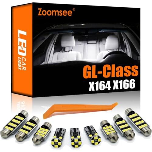 Zoomsee For Mercedes Benz MB GL Class X164 X166 GL450 GL500 GL550 LED Interior Dome Trunk Door Foot Light Kit Canbus Car Lamp