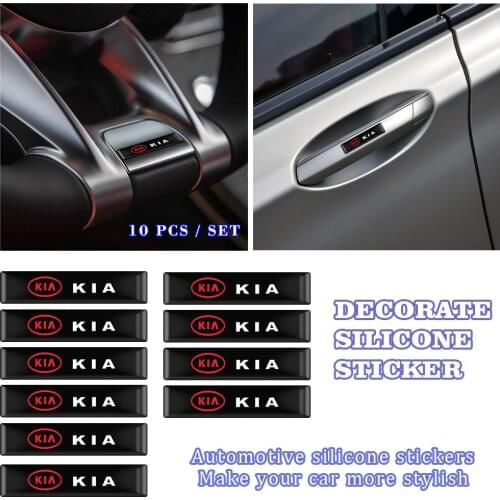10Pcs Car Sticker Epoxy Resin Emblem Sticker Personality Decals For KIA Cerato Sportage R K2 K3 K5 RIO 3 4 Sorento Car Styling