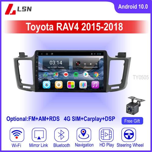 10" Android 10 For Toyota RAV4 2015,2016,2017,2018 Multimedia Video GPS Navigation Car Navi DVD Radio Player Auto Stereo