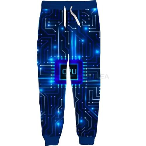 New Fashion Chips Graphic Spring Autumn Winter Hip Hop Casual Brand 3D Print Electronic Pants Polyester v20