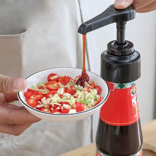 Household Bottle Pump Push-type Plastic Ketchup Vinegar Syrup Olive Oil Bottle Head Pressure Nozzle Oyster Sauce Kitchen Gadgets