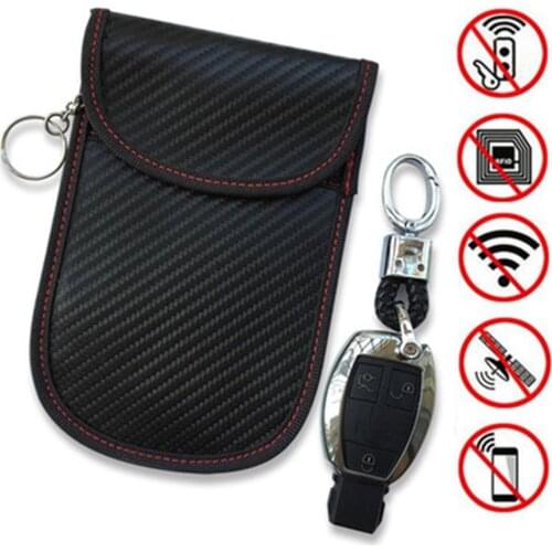 2021 RFID Signal Blocking Bag Cover Signal Blocker Case Faraday Cage Pouch For Keyless Car Keys Radiation Protection Cell Phone
