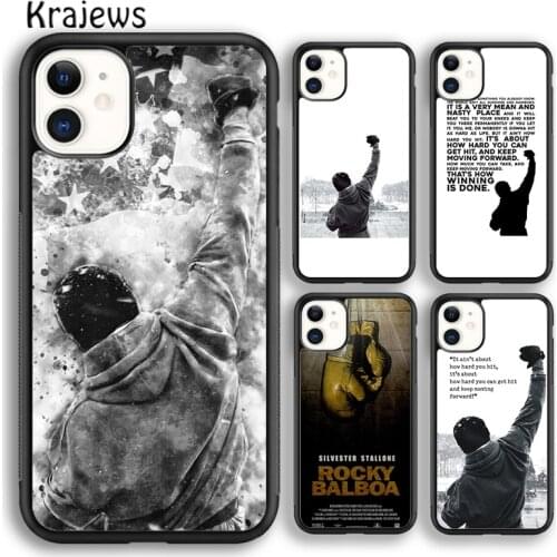 Krajews Rocky Balboa Movie Motivation Phone Case Cover For iPhone 5 6s 7 8 plus X XR XS 11 12 pro max Samsung Galaxy S8 S9 S10