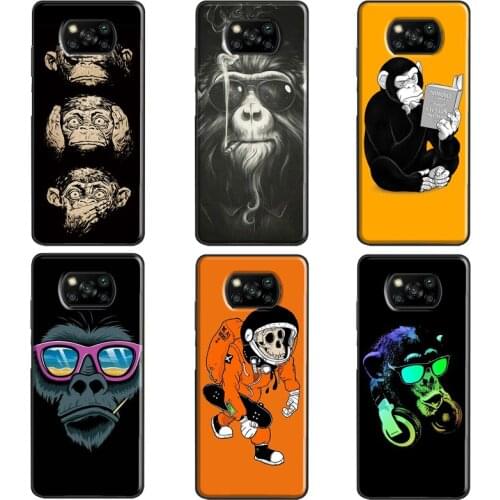 Cartoon Monkey For Xiaomi Mi 11 Ultra Mi Note 10 Lite Mi 10T Pro Case For POCO X3 Pro F2 F3 M3 Pro Cover